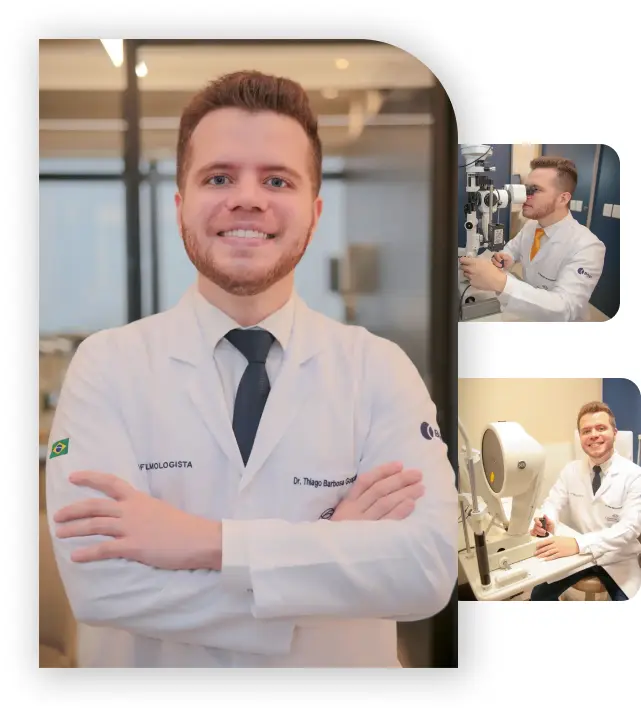 Oftalmologista especialista da Cornea Clinic em atendimento
